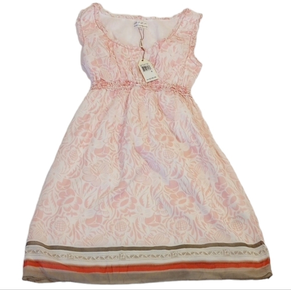 Max Studio Dresses & Skirts - Max Studio Womens Dress Sz S Knee Length Sleeveless Ruffled Pink Floral Resort